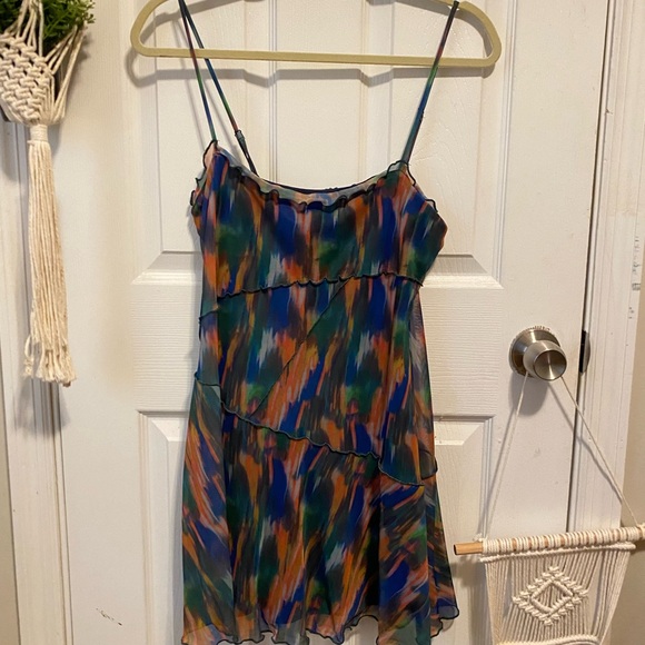 colorful urban outfitters mini dress - Picture 3 of 3